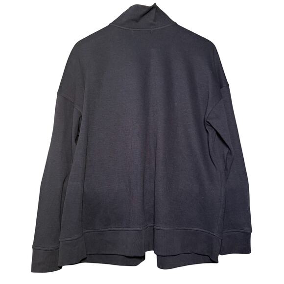 Lauren Ralph Lauren Navy Cotton Jacket Sweatshirt Gold Logo Buttons Women's 1X - Picture 7 of 10